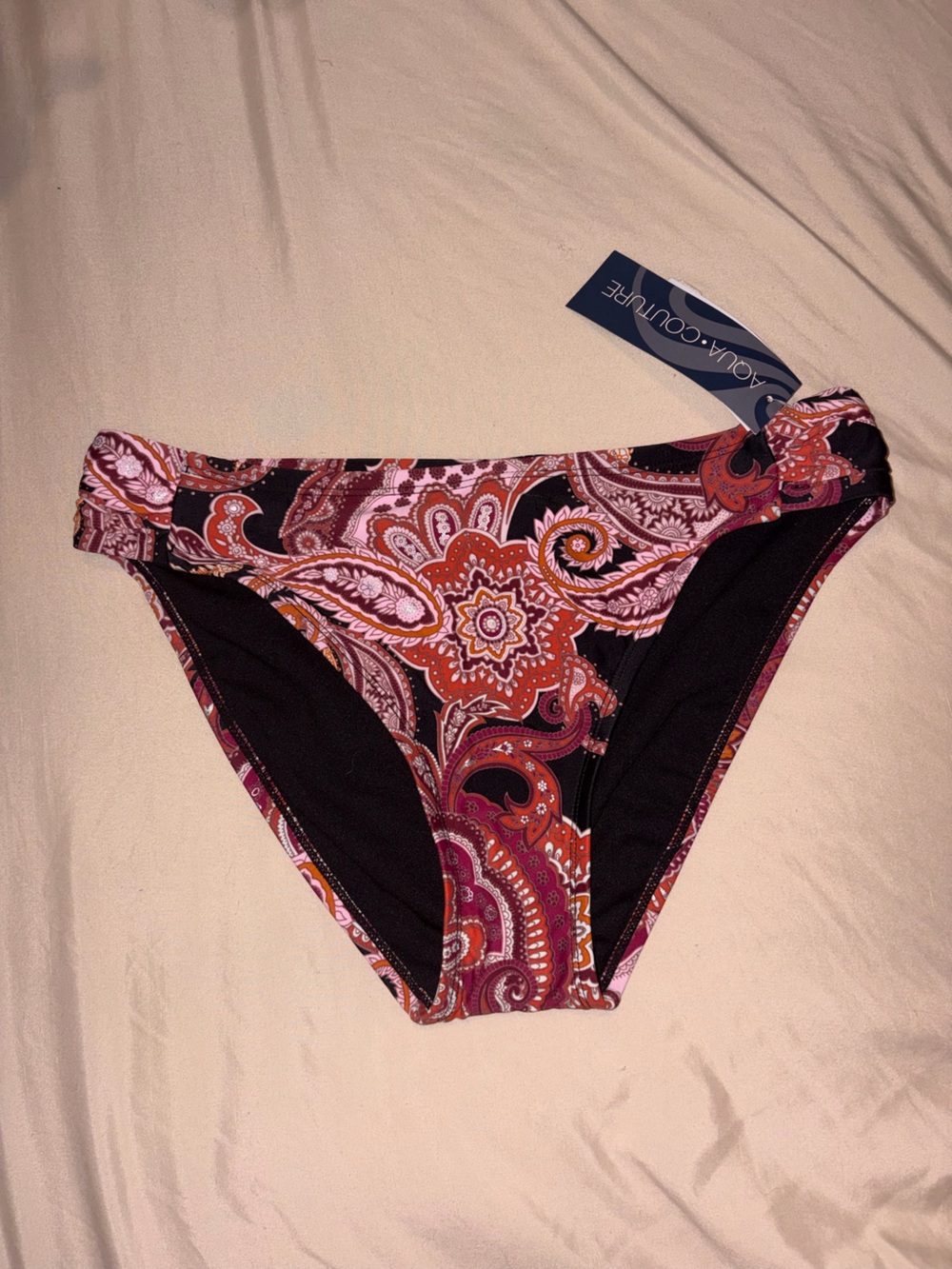 Aqua Couture Women's Paisley Bikini Bottoms NWT